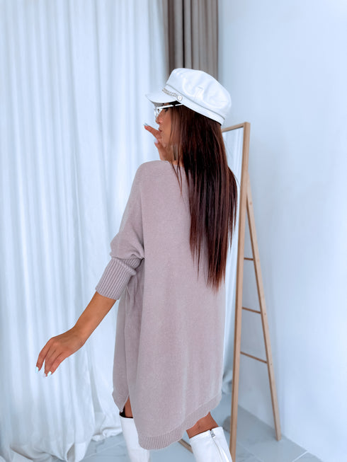 ELYNDI large size sweater "TULIP 37744" - dark beige